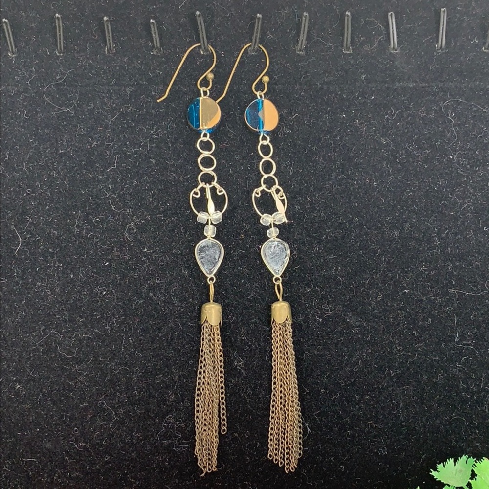 ⭐️Adorned Crown shoulder duster earrings